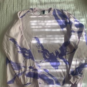 Like new. Pink and purple tie dye sweat shirt